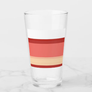 Verre Belles rayures blanches roses
