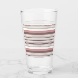 Verre Belles rayures brunes blanches