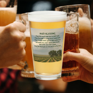Verre Bénédiction Irlandaise Paysage Terres Agricoles