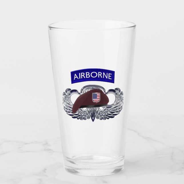 Verre Béret aéroporté et ailes de saut (Devant)