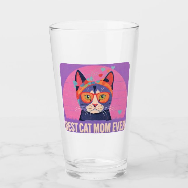 Verre Best Cat Mom (Devant)