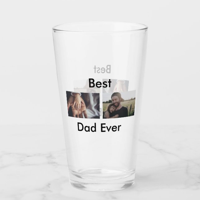 Verre best dad ever happy fête des pères ajouter votre p (Devant)
