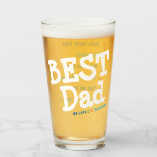 Verre Best Dad Glass, meilleur cadeau pour la Fête des p