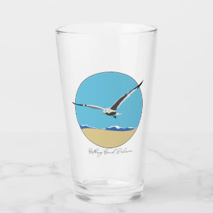 Verre Bethany Beach, Delaware Sea Gull survolant la plag