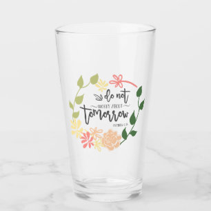 Verre Bible Verse Ne vous inquiétez pas Belle couronne f
