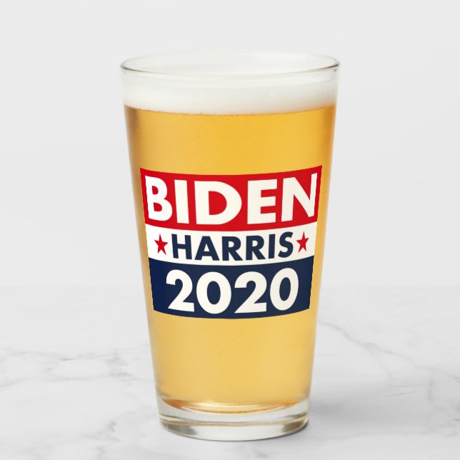 VERRE BIDEN HARRIS 2020 (Devant (rempli))