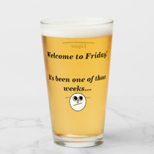 Verre Bienvenue à Vendredi niveaux de boisson mélangé