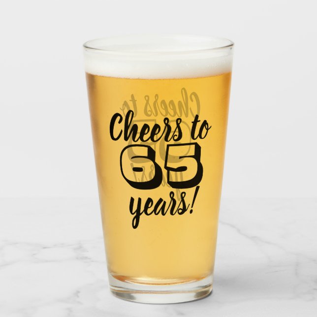 Verre Bière / Boisson d'anniversaire personnalisé (Devant (rempli))