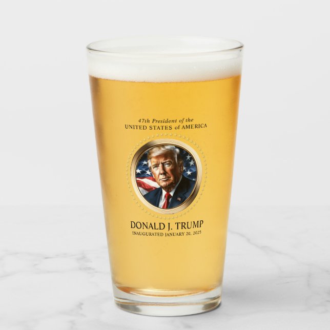 Verre Bière collective du jour de l'investiture de Trump (Devant (rempli))
