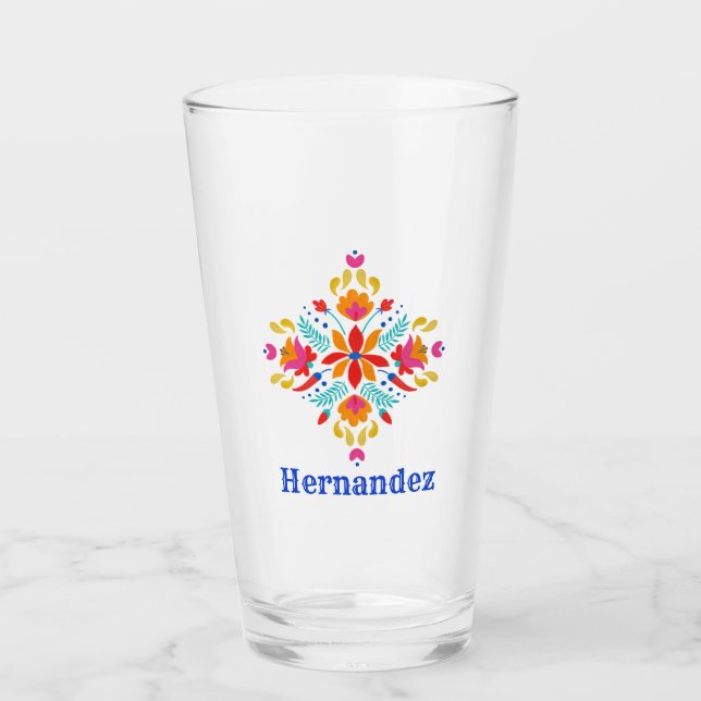 Verre Bière Customisée d'inspiration mexicaine (Devant)
