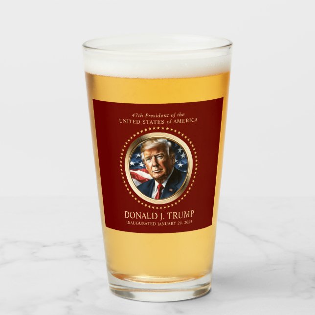 Verre Bière de la fête de l'investiture de Trump (Devant (rempli))