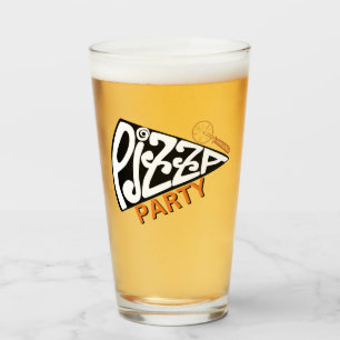 Verre bière de pizza party