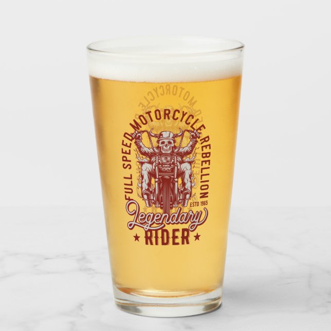 Verre Bière de rébellion de moto à pleine vitesse (Devant (rempli))