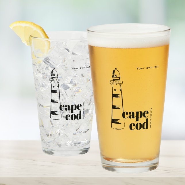 Verre bière du phare du cap Cod Massachusetts (Créateur téléchargé)