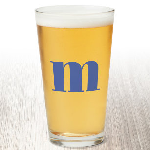 Verre Bière initiale Monogramme moderne