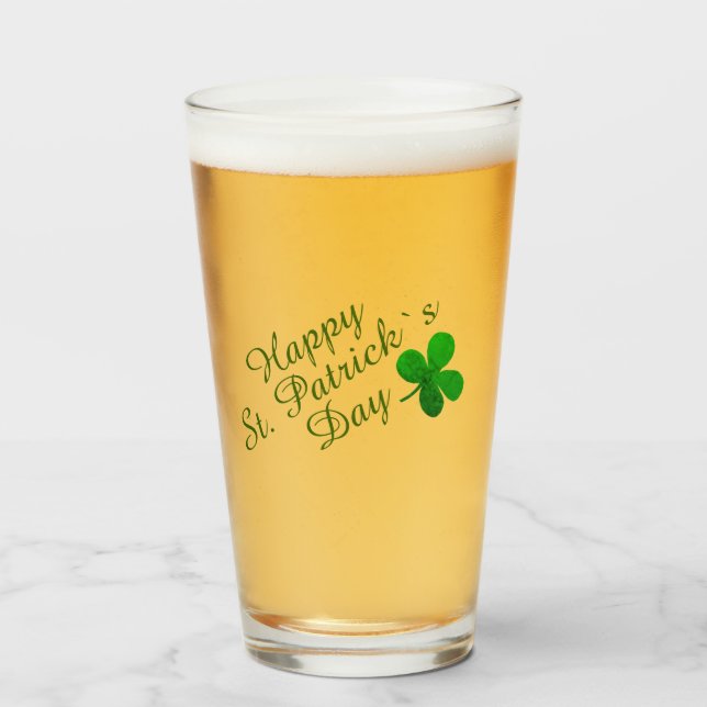 Verre Bière Jour de la Saint Patrick (Devant (rempli))