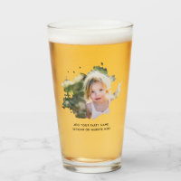 Bière personnalisée à l'encre de texte et photo