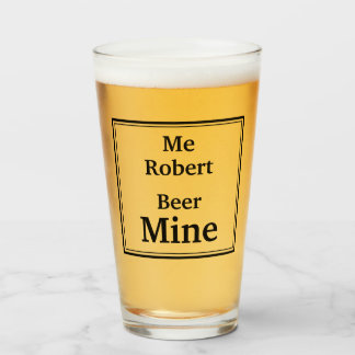 Verre Bière personnalisée "MINE DE BIÈRE"