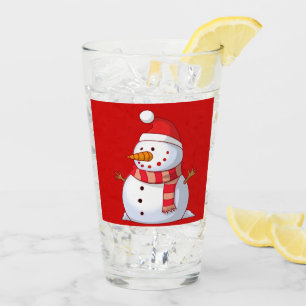 Verre Bière verte d'hiver Red Snowman Père Noël de No