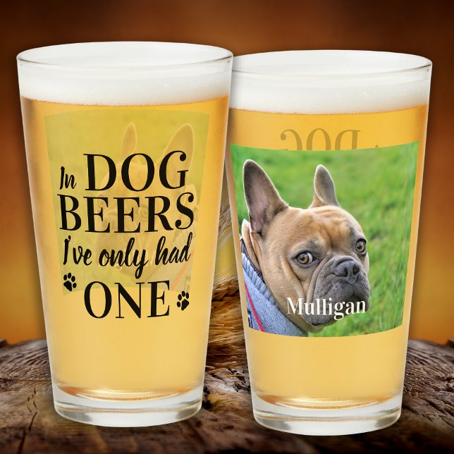 Verre Bières de chien Je n'ai eu qu'une bière de animal  (Créateur téléchargé)