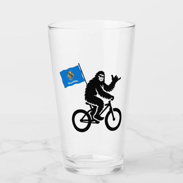Verre Bigfoot Cyclisme Drapeau de l'Oklahoma (Devant)