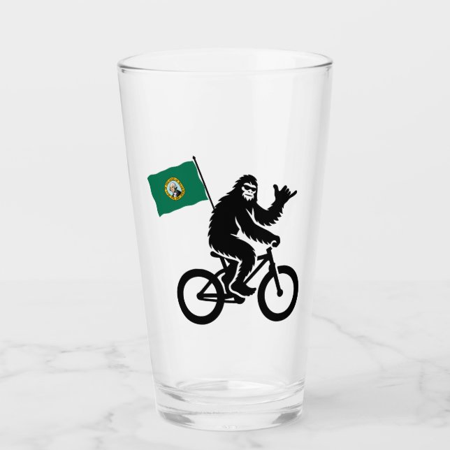 Verre Bigfoot Cyclisme Drapeau de Washington (Devant)