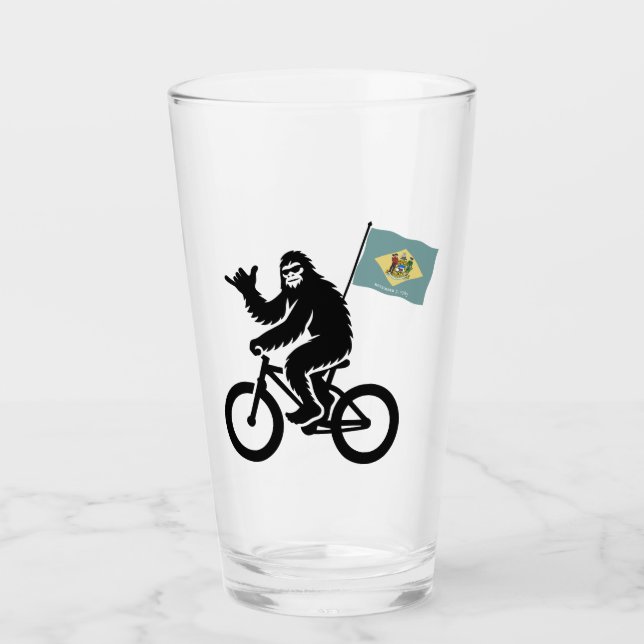 Verre Bigfoot Cyclisme Drapeau du Delaware (Devant)