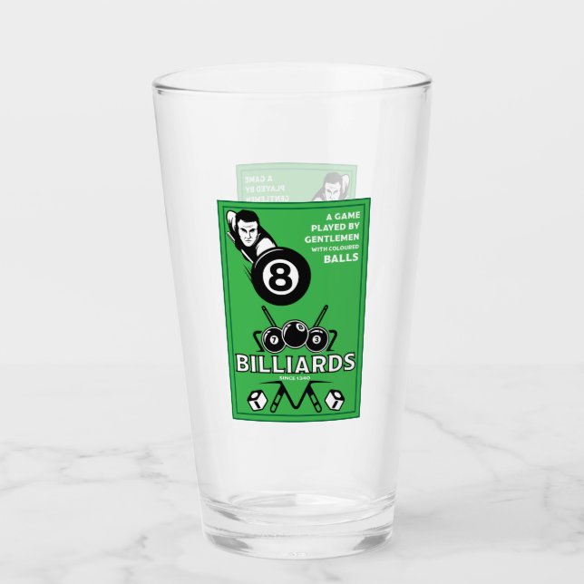 Verre Billards de poche vintages (Devant)