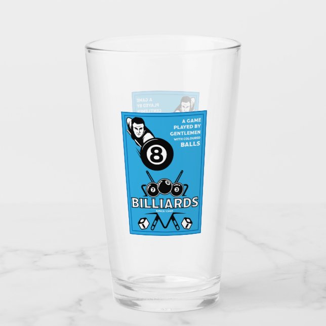 Verre Billards de poche vintages (Devant)