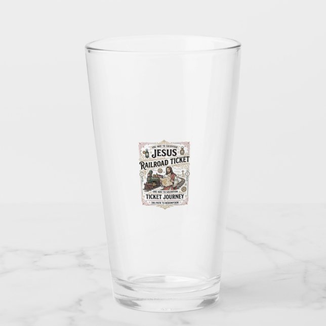 Verre Billet de train Jésus Voyage Billet de train Jésus (Devant)