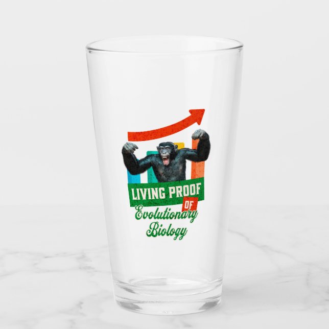 Verre Biologie de l'évolution Humour des primates (Devant)