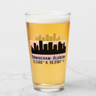 Verre Birmingham AL City Skyline