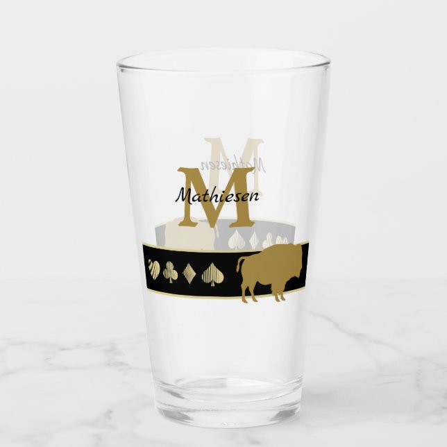 Verre Bison Silhouette Or Monogramme (Devant)