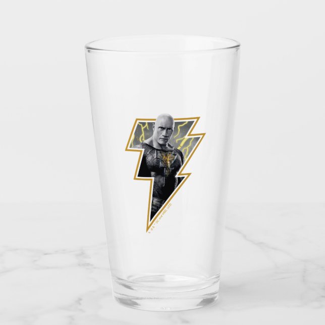 Verre Black Adam Grey et Gold Lightning Graphic (Devant)