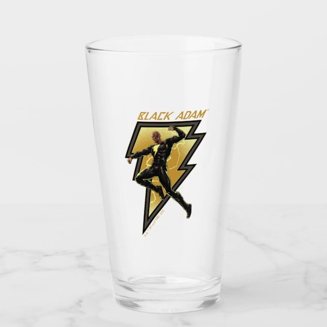 Verre Black Adam Lightning Bolt Illustration du caractèr (Devant)