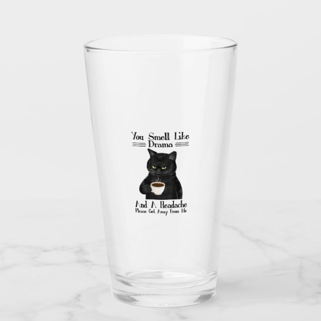 Verre Black Cat Coffee Vous Sentirez Comme Un Drame Et U (Devant)