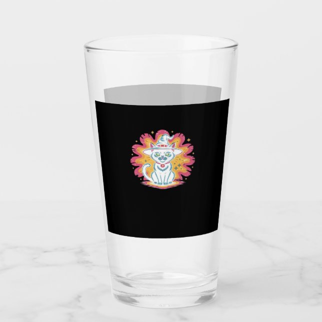 Verre Black Cat with Psychedelic Flower Oversized T-Shir (Devant)