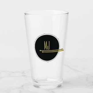 Verre Black Drums Cool Musique moderne Monogramme