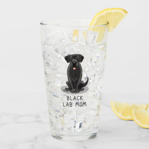 Verre Black Lab Mom (Labrador Retriever Mom) mignonne ch
