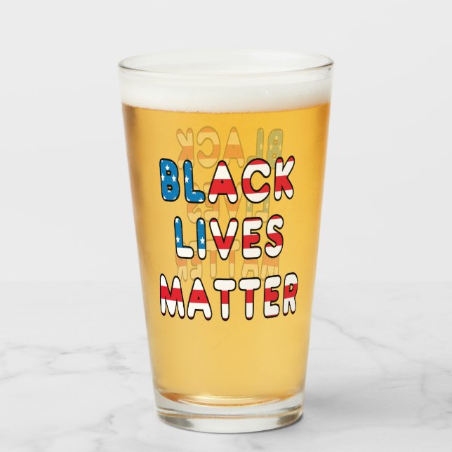 Verre Black Lives Matter BLM (Devant (rempli))