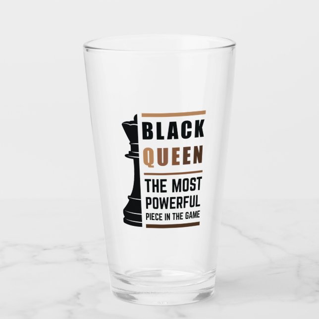 Verre Black Queen La Pièce La Plus Puissante Dans Le Jeu (Devant)