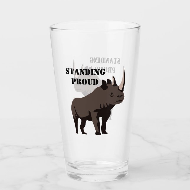 Verre Black Rhino debout fier (Devant)