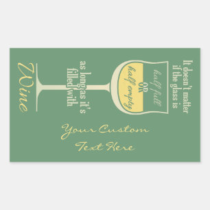 Verre blanc autocollants personnalisés