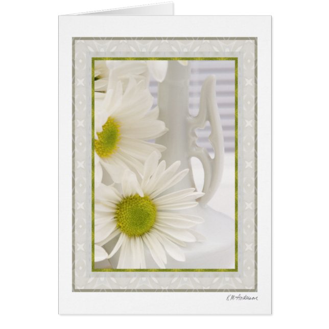 Verre blanc avec marguerites 1 (Devant)