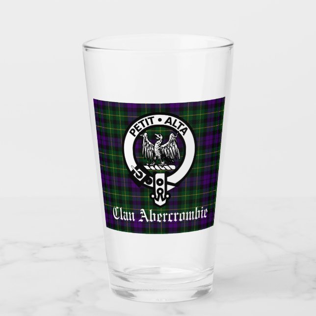 Verre Blason Clan Abercrombie & Tartan (Devant)