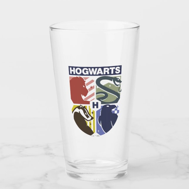 Verre Blason timbré vintage HOGWARTS™ (Devant)