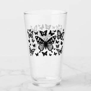 Verre Blessure aux papillons en noir
