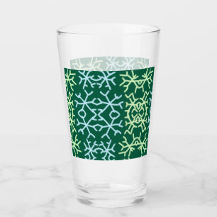 Verre Bleu gr flocons de neige Noël motif neige motif