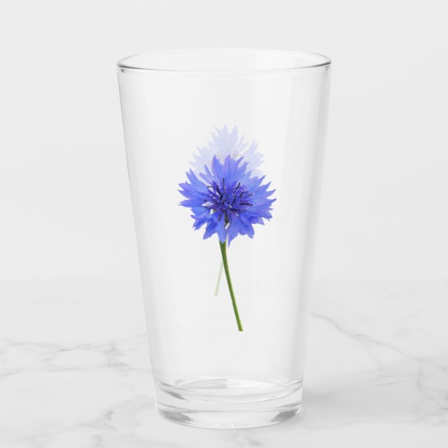 Verre bleuet bleu sauvage (Devant)