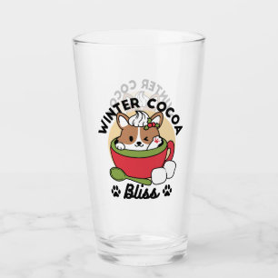 Verre Bliss de cacao d'hiver - Chien mignon en mode Mug